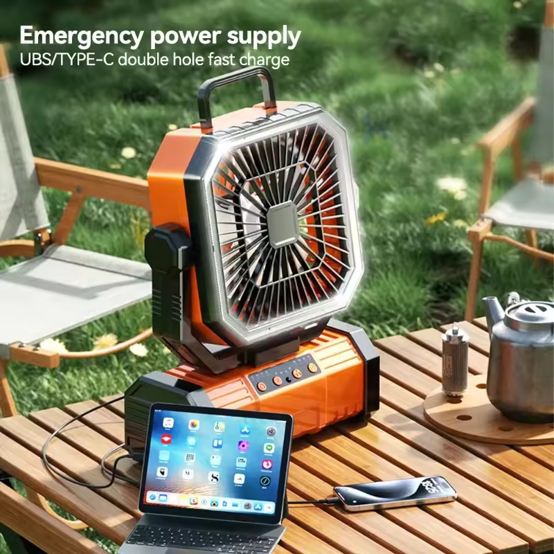 Renewable Energy Game - Ventilatore da Campeggio Ricaricabile 20000mAh con