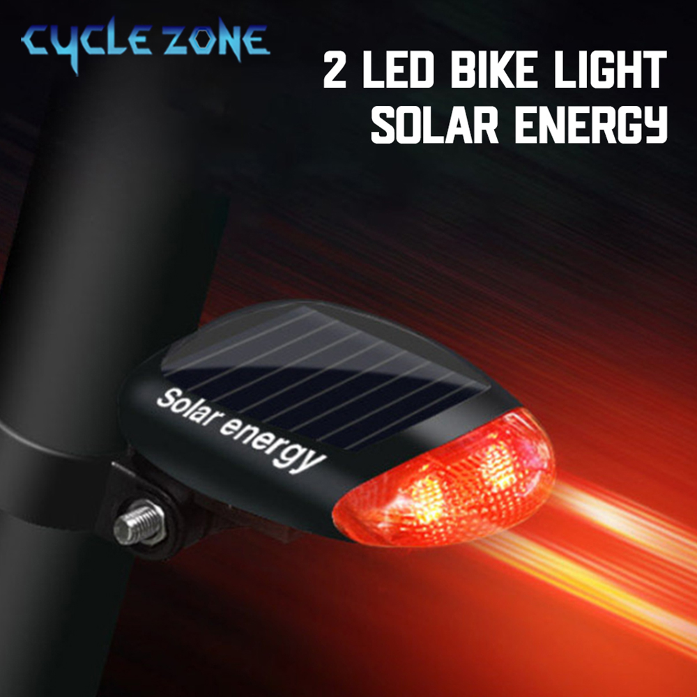 Renewable Energy Source - 2 LED Red Bike Solar Energy