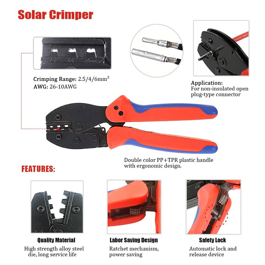Strumenti di piegatura solari  - Mc4 Crimping Tool recensione e prezzo