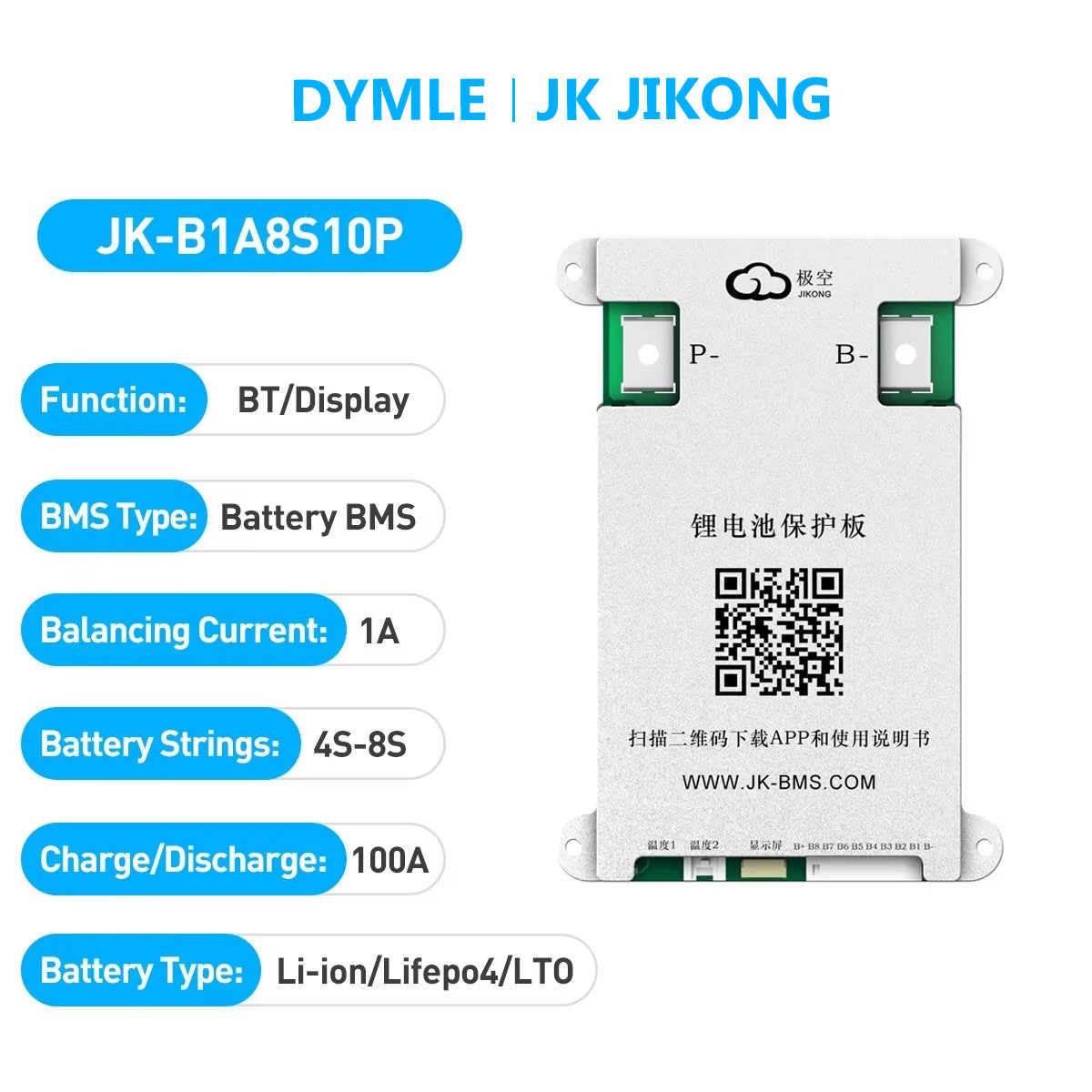 JK JIKONG B1A8S10P BMS Attivo  - Smart Bms recensione e prezzo